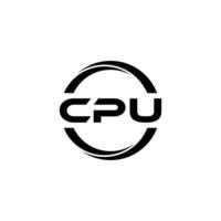 cpu brev logotyp design, inspiration för en unik identitet. modern elegans och kreativ design. vattenmärke din Framgång med de slående detta logotyp. vektor