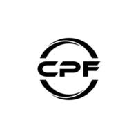 cpf brev logotyp design, inspiration för en unik identitet. modern elegans och kreativ design. vattenmärke din Framgång med de slående detta logotyp. vektor