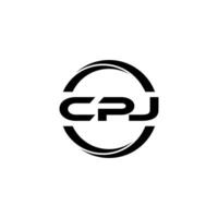 cpj Brief Logo Design, Inspiration zum ein einzigartig Identität. modern Eleganz und kreativ Design. Wasserzeichen Ihre Erfolg mit das auffällig diese Logo. vektor