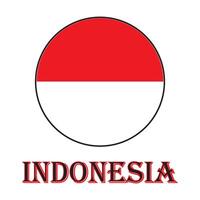 indonesisch Flagge Symbol Logo Vektor Design Vorlage