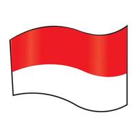 indonesisch Flagge Symbol Logo Vektor Design Vorlage