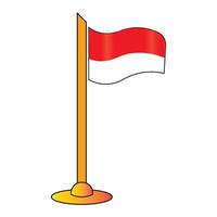 indonesisch Flagge Symbol Logo Vektor Design Vorlage