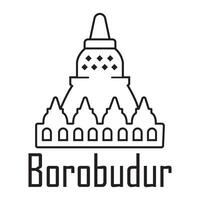 Borobudur-Tempel-Symbol-Logo-Vektor-Design-Vorlage vektor