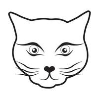 Katze Kopf Symbol Logo Vektor Design Vorlage