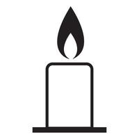 Kerze Symbol Logo Vektor Design Vorlage