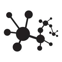 molekyl ikon logotyp vektor design mall