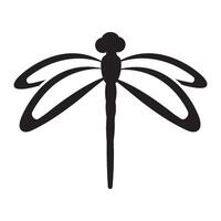 Libelle-Symbol-Logo-Vektor-Design-Vorlage vektor