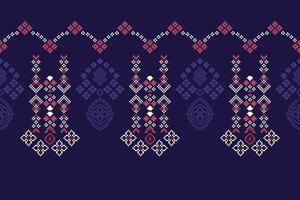 ethnisch geometrisch Stoff Muster Kreuz Stich.ikat Stickerei ethnisch orientalisch Pixel Muster violett lila Hintergrund. abstrakt, vektor, illustration. Textur, Kleidung, Dekoration, Motive, Seide Hintergrund. vektor