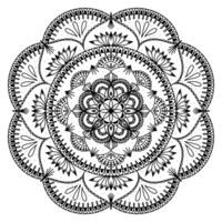 Mandala zum Henna, mehndi, Tätowierung, Dekoration, Färbung Buch. dekorativ runden Ornamente. ethnisch orientalisch kreisförmig Ornament Vektor. Anti-Stress Therapie Zeichnung vektor