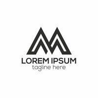 modern m brev logotyp, m abstrakt logotyp design begrepp isolerat vektor mall illustration