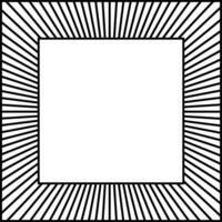 schwarz abstrakt geometrisch Rahmen gezeichnet im linear Stil auf ein Weiß Hintergrund vektor