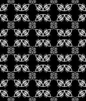 Vektor abstrakt nahtlos Muster im Weiß auf ein schwarz Hintergrund