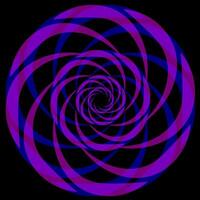 Vektor abstrakt Muster von runden gestalten im lila Farbe auf schwarz Hintergrund