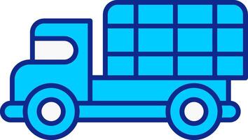 Militär- LKW Blau gefüllt Symbol vektor