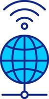 global Blau gefüllt Symbol vektor