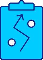 strategi blå fylld ikon vektor