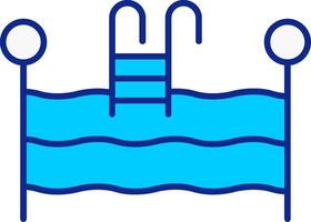 Schwimmen Schwimmbad Blau gefüllt Symbol vektor