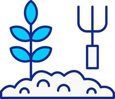 Garten Blau gefüllt Symbol vektor