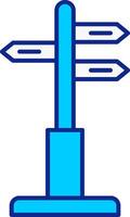 gerichtet Zeichen Blau gefüllt Symbol vektor