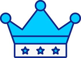 Krone Blau gefüllt Symbol vektor