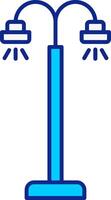 Straße Lampe Blau gefüllt Symbol vektor