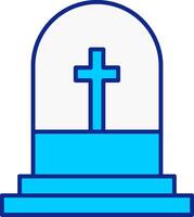 Grab Blau gefüllt Symbol vektor