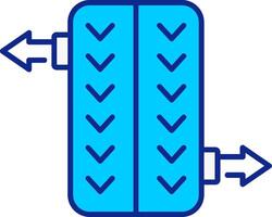 hjul inriktning blå fylld ikon vektor