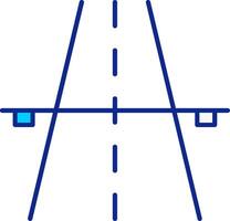 Autobahn Blau gefüllt Symbol vektor