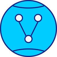 Teilen Möglichkeit Blau gefüllt Symbol vektor