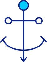 Hafen Blau gefüllt Symbol vektor