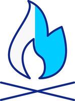 Feuer Blau gefüllt Symbol vektor