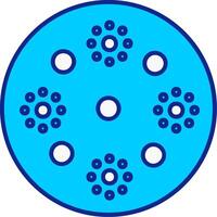 Haut Krankheit Blau gefüllt Symbol vektor