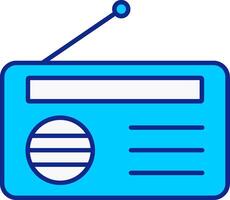 Radio Blau gefüllt Symbol vektor