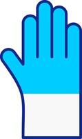 Reinigung Handschuhe Blau gefüllt Symbol vektor