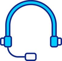 Headset Blau gefüllt Symbol vektor