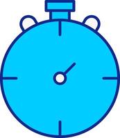 halt Uhr Blau gefüllt Symbol vektor