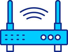 W-lan Router Blau gefüllt Symbol vektor