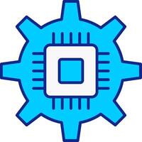 Schaltkreis Blau gefüllt Symbol vektor