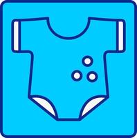 bebis kläder blå fylld ikon vektor