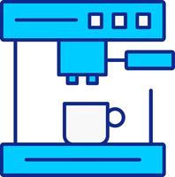 Kaffee Maschine Blau gefüllt Symbol vektor