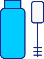 Wimperntusche Blau gefüllt Symbol vektor