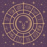 Horoskop Kreiszeichen vektor