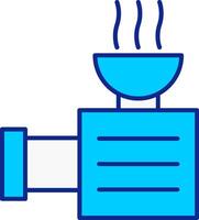 Fleisch Schleifer Blau gefüllt Symbol vektor