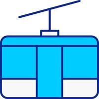 Seilbahn Blau gefüllt Symbol vektor