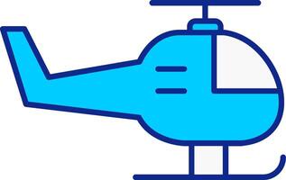 Hubschrauber Blau gefüllt Symbol vektor