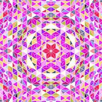 geometrisk bricka mosaik- mönster bakgrund - psychedelic hypnotisk abstrakt cirkulär vektor grafisk design med triangel plattor