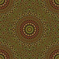 nahtlos Dreieck Mandala Ornament Muster - - Bohemien abstrakt Kaleidoskop golden Mosaik Vektor Hintergrund