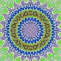 geometrisch Blumen- Mandala Hintergrund - - Digital fraktal Kunst vektor