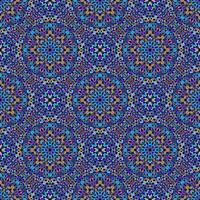 Mehrfarbig Bohemien Glas Mosaik Blütenblatt Muster Design - - nahtlos abstrakt orientalisch geometrisch Vektor Kunst