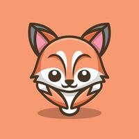 minimalistisch und modern ein spielerisch Fuchs Logo vektor